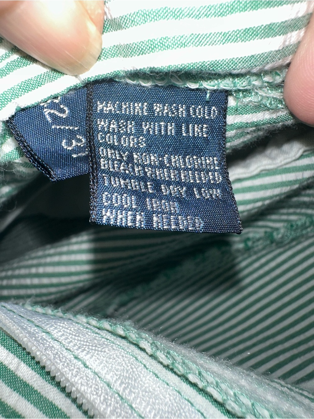 Polo Ralph Lauren Striped Green Seersucker Pants - Picture 7 of 9